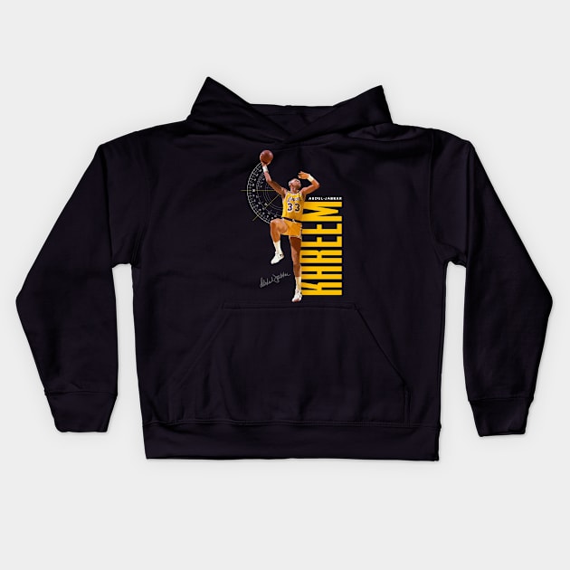 Kareem Abdul Jabbar Kids Hoodie by Juantamad